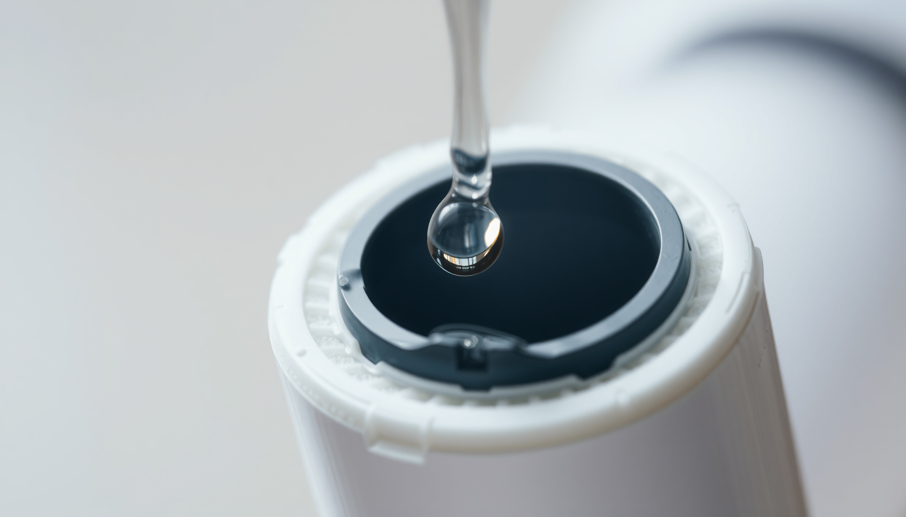 water tastes different after installing new filter close-up view