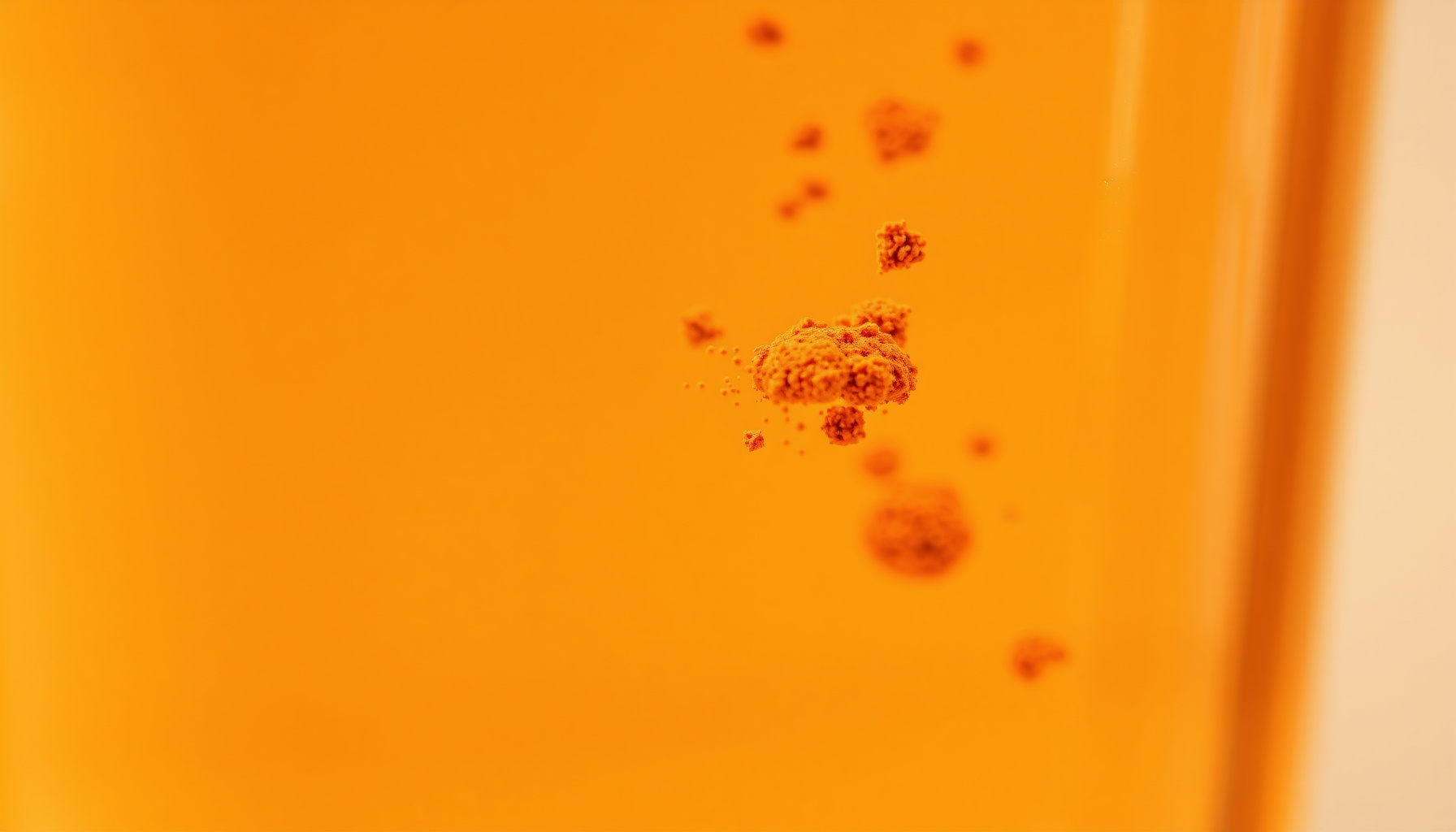well water turns orange after heavy rain close-up view