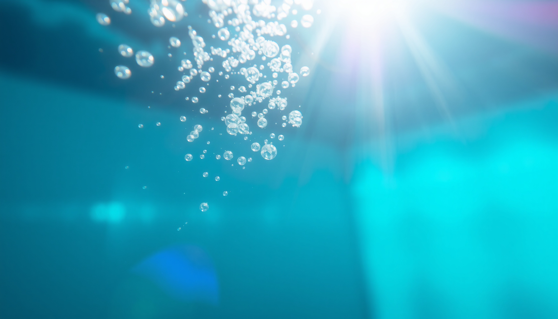 water smells like chlorine in summer close-up view