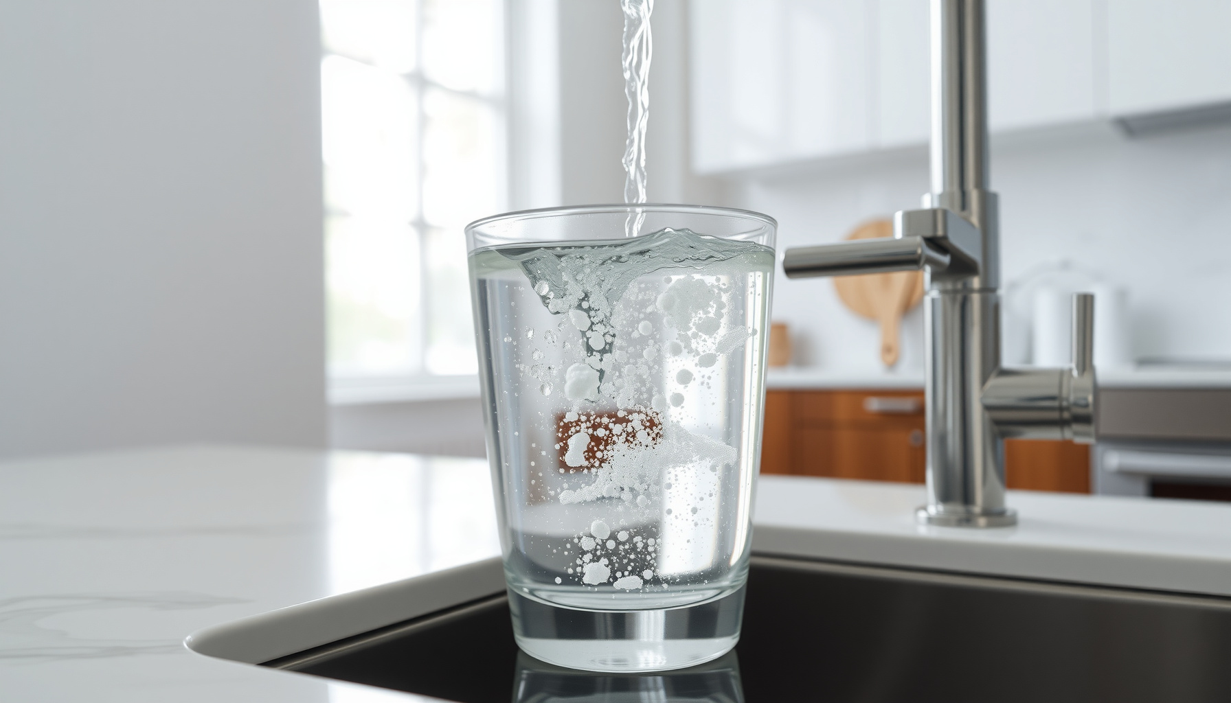 Water Has White Flakes Coming Out of Faucet: What Are They?