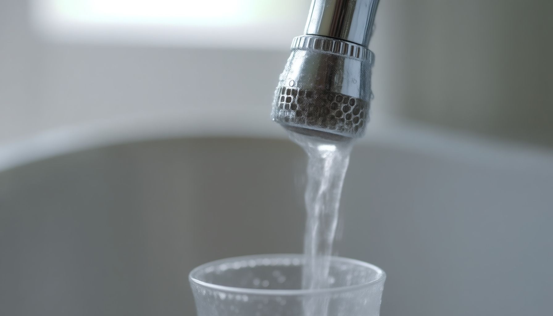 Baltimore tap water quality close-up view