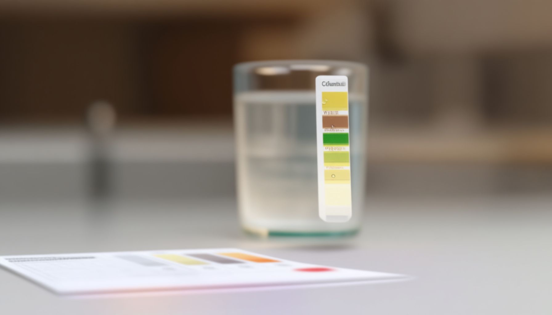 Columbus tap water quality close-up view