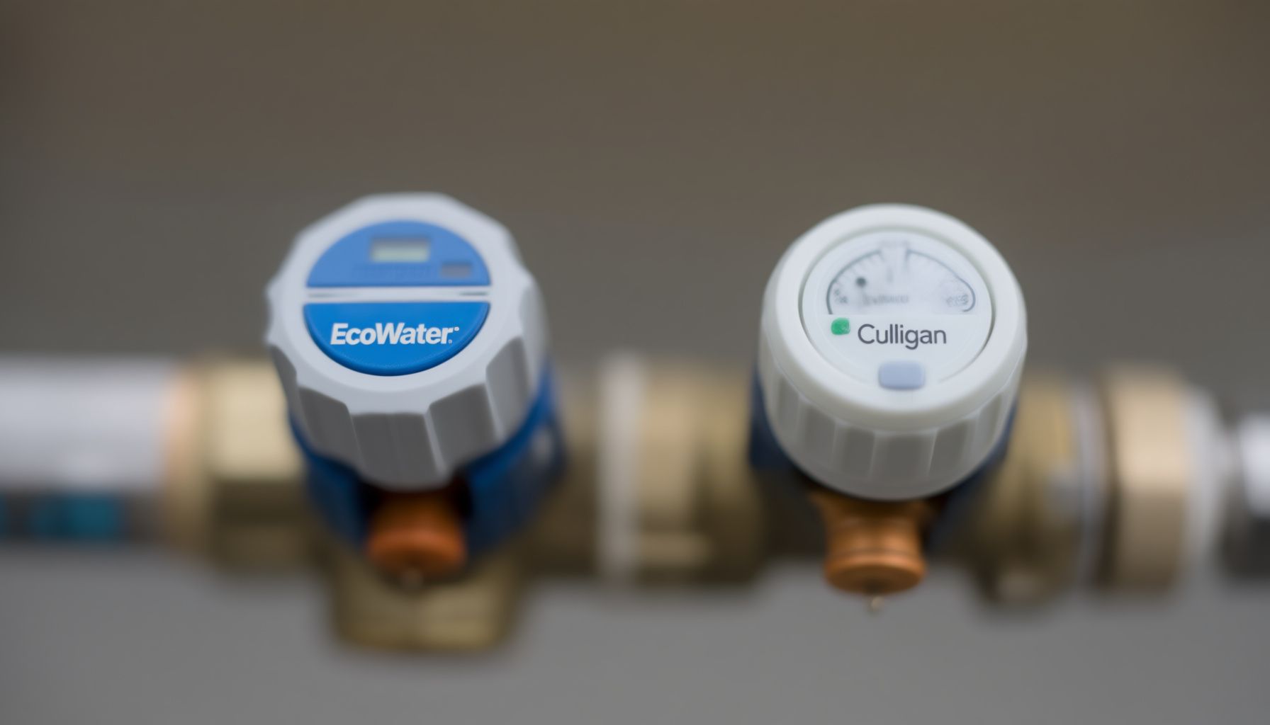 EcoWater vs Culligan water softener close-up view