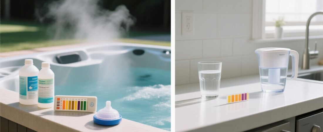 Hot Tub and Spa Water Chemistry vs Drinking Water: What’s Different