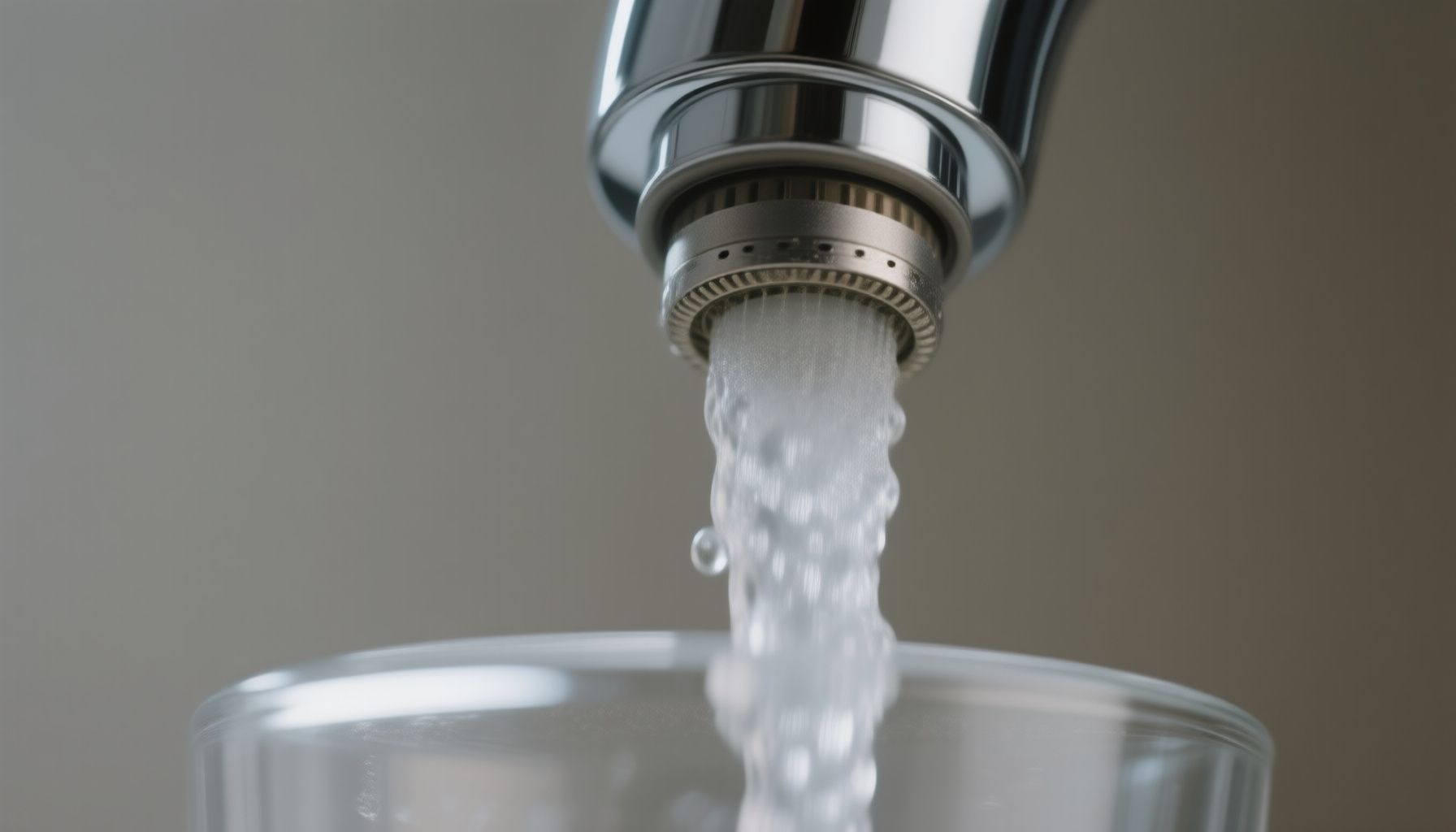 Minneapolis tap water quality close-up view