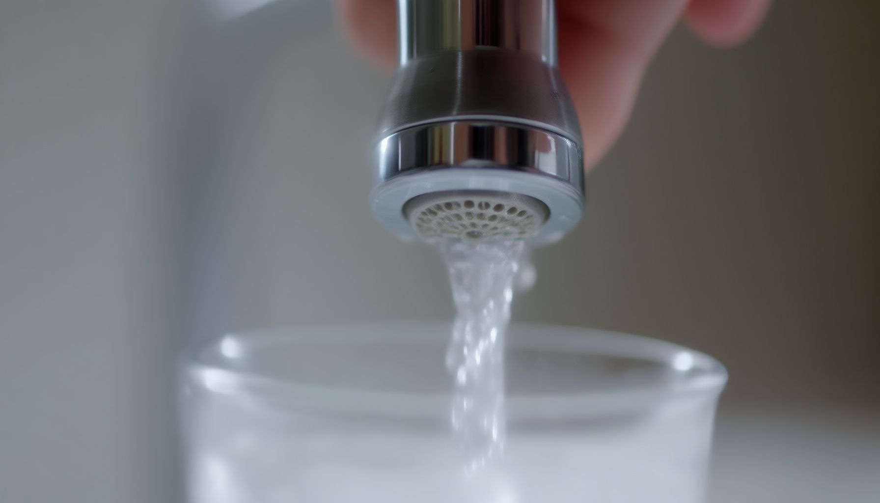 Tampa tap water quality close-up view
